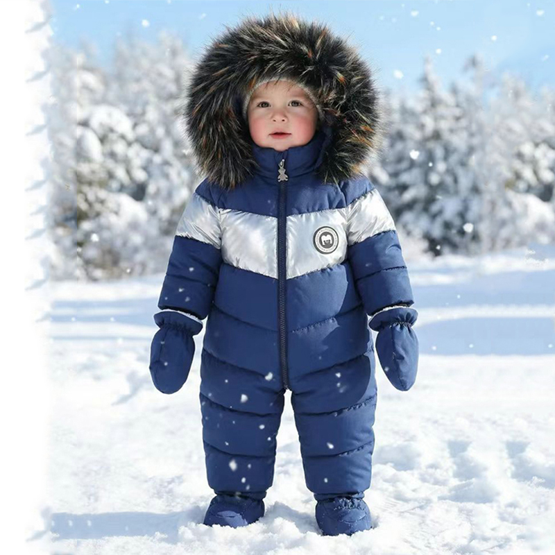Baby Clothing Brand - Winter Newborn Baby Romper With Gloves