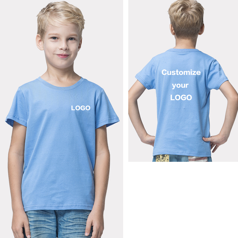 Baby Clothing Logo - 170g Solid Color Round Neck Children's