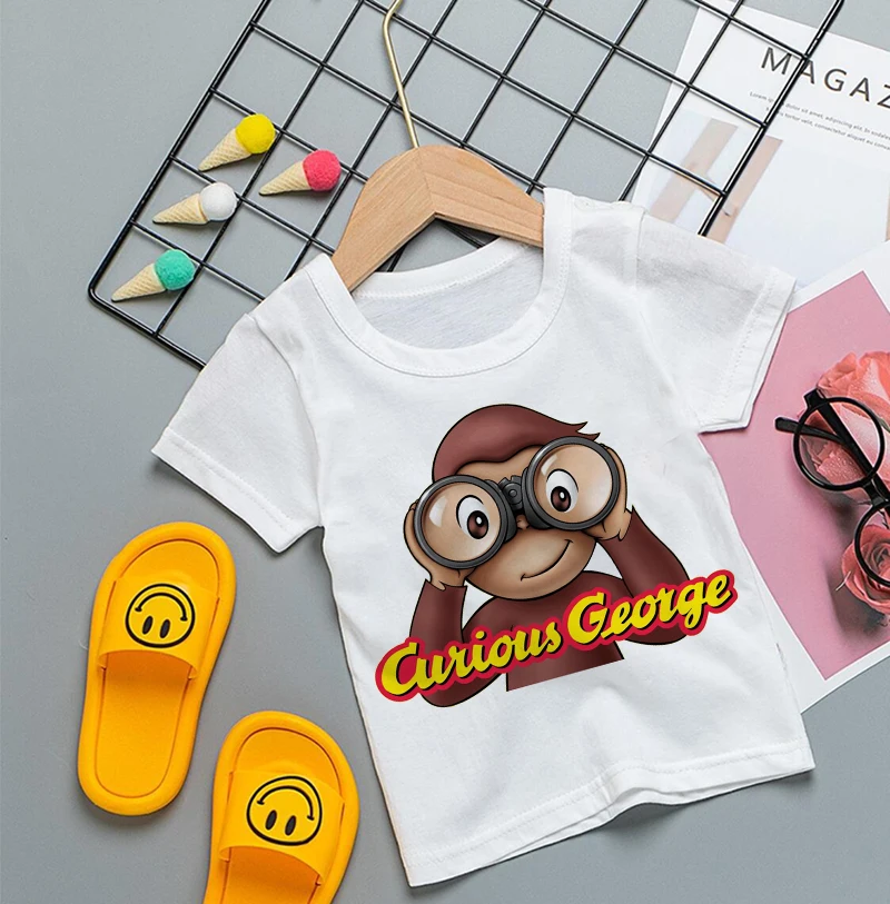 Curious George Cartoon Print T - đánh giá và giá Baby Clothing Sale