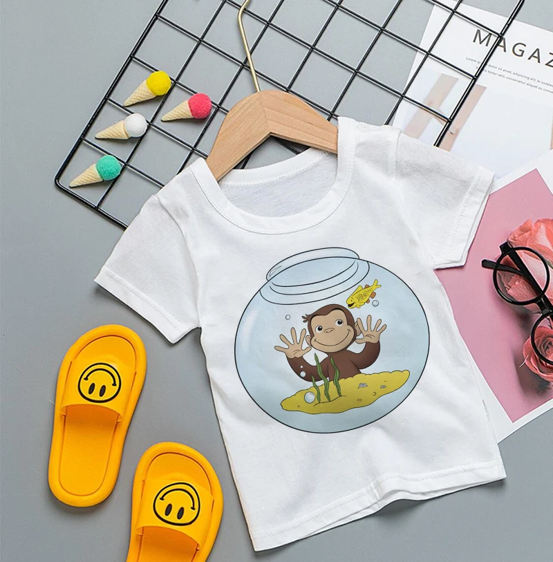 Curious George Cartoon Print T - đánh giá và giá Baby Clothing Sale