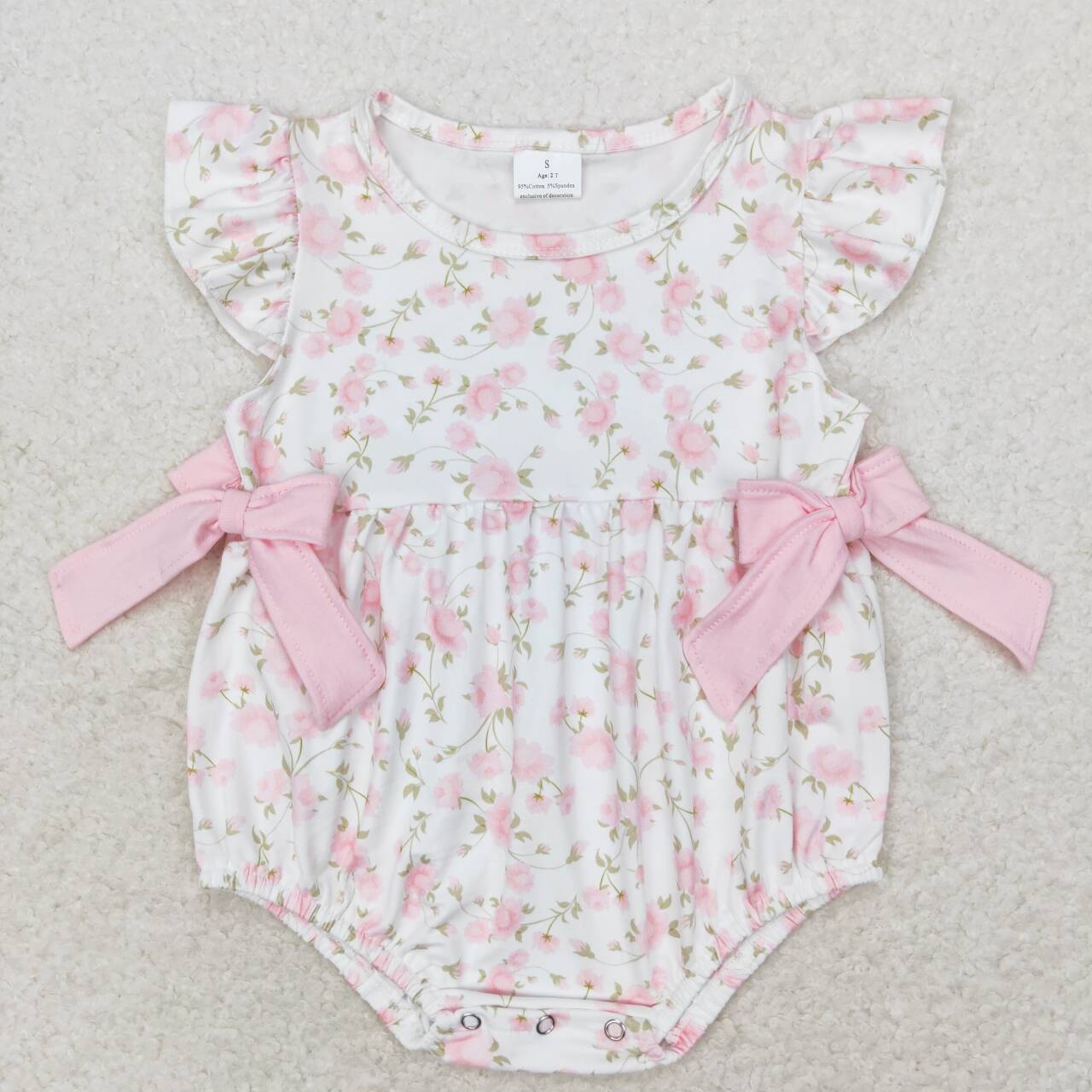 Infant girls pink floral Rompe - đánh giá và giá Baby Clothing Sale